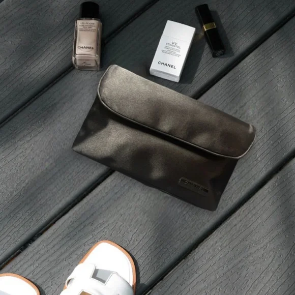 Chanel Satin Flap Cosmetic Bag - Picture 1 of 11